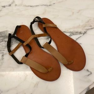 Joie Leather T-Strap Thong Sandal Size 38